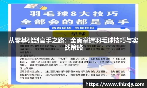 从零基础到高手之路：全面掌握羽毛球技巧与实战策略